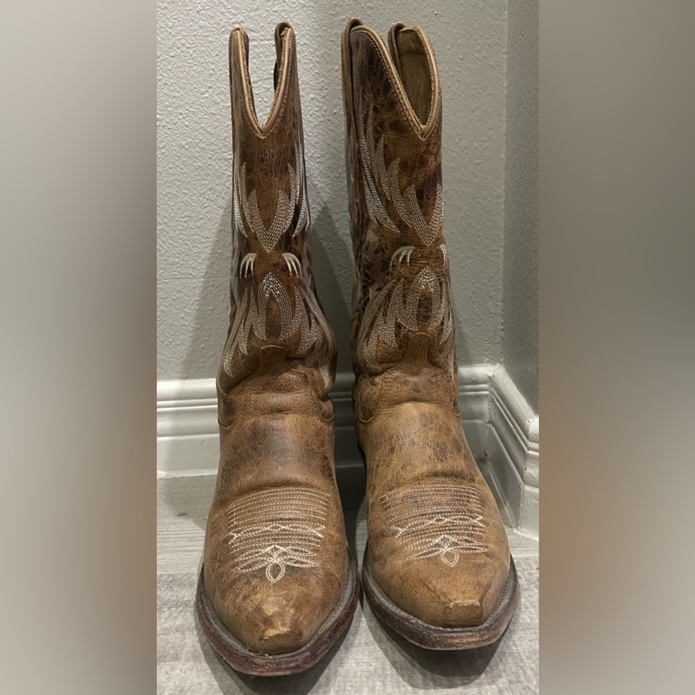Old West Brown Cowboy Boots